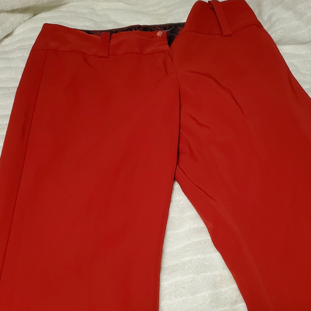Wide leg red pants